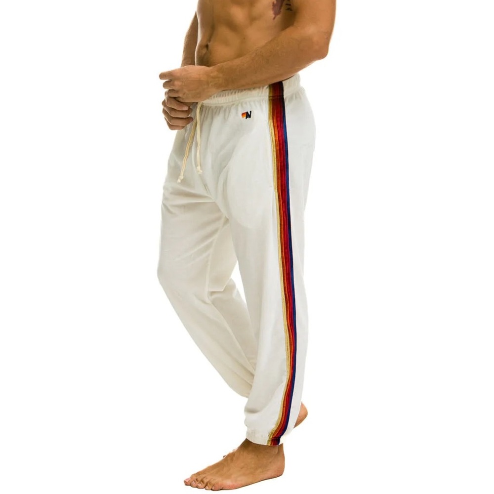 Aviator Nation - Classic Velvet Sweatpants - White - Men’s Large